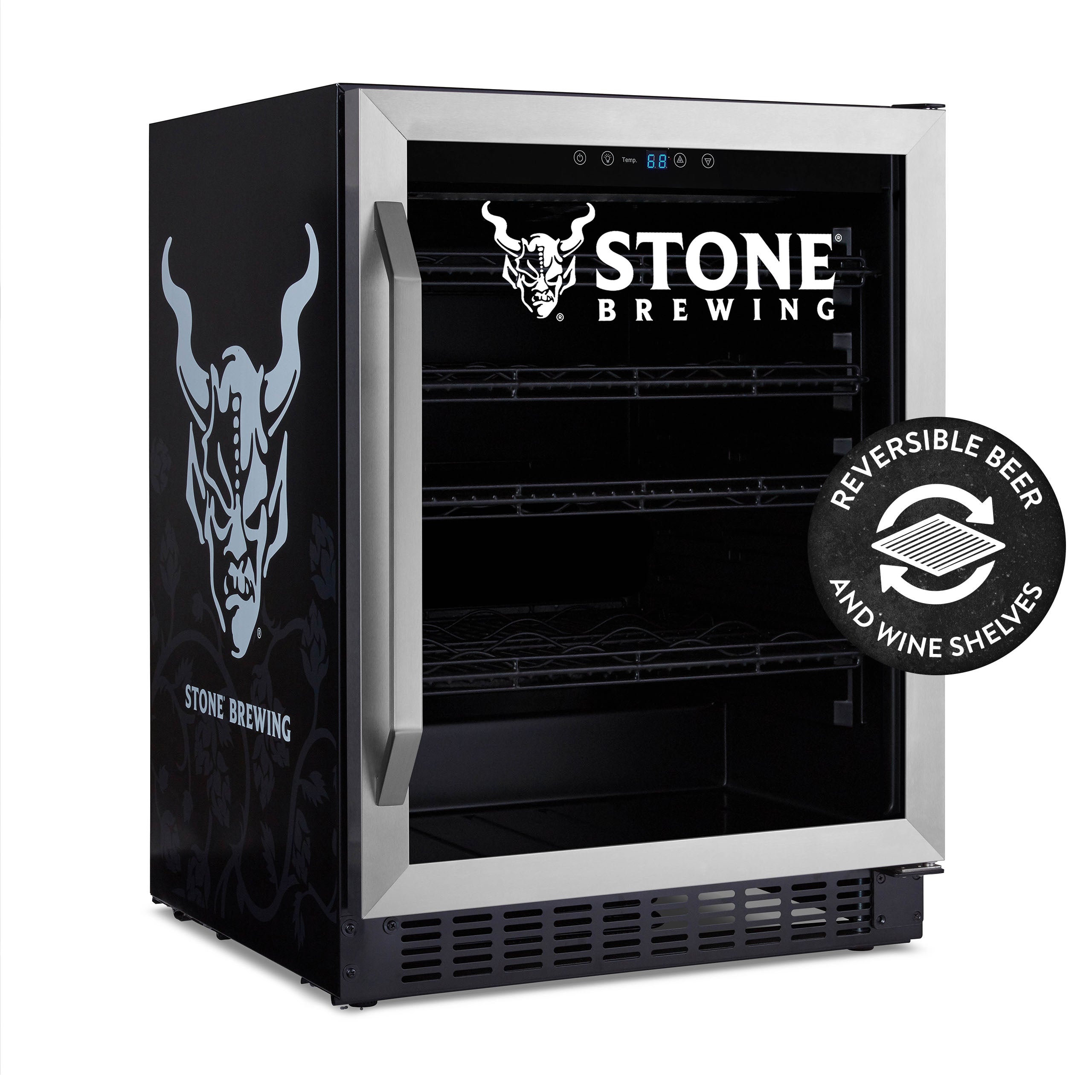 NewAir Stone Brewing 126 Can Beverage Cooler with SplitShelf and Adjustable  Shelves for Beer and Soda Black SBC126SB00 - Best Buy