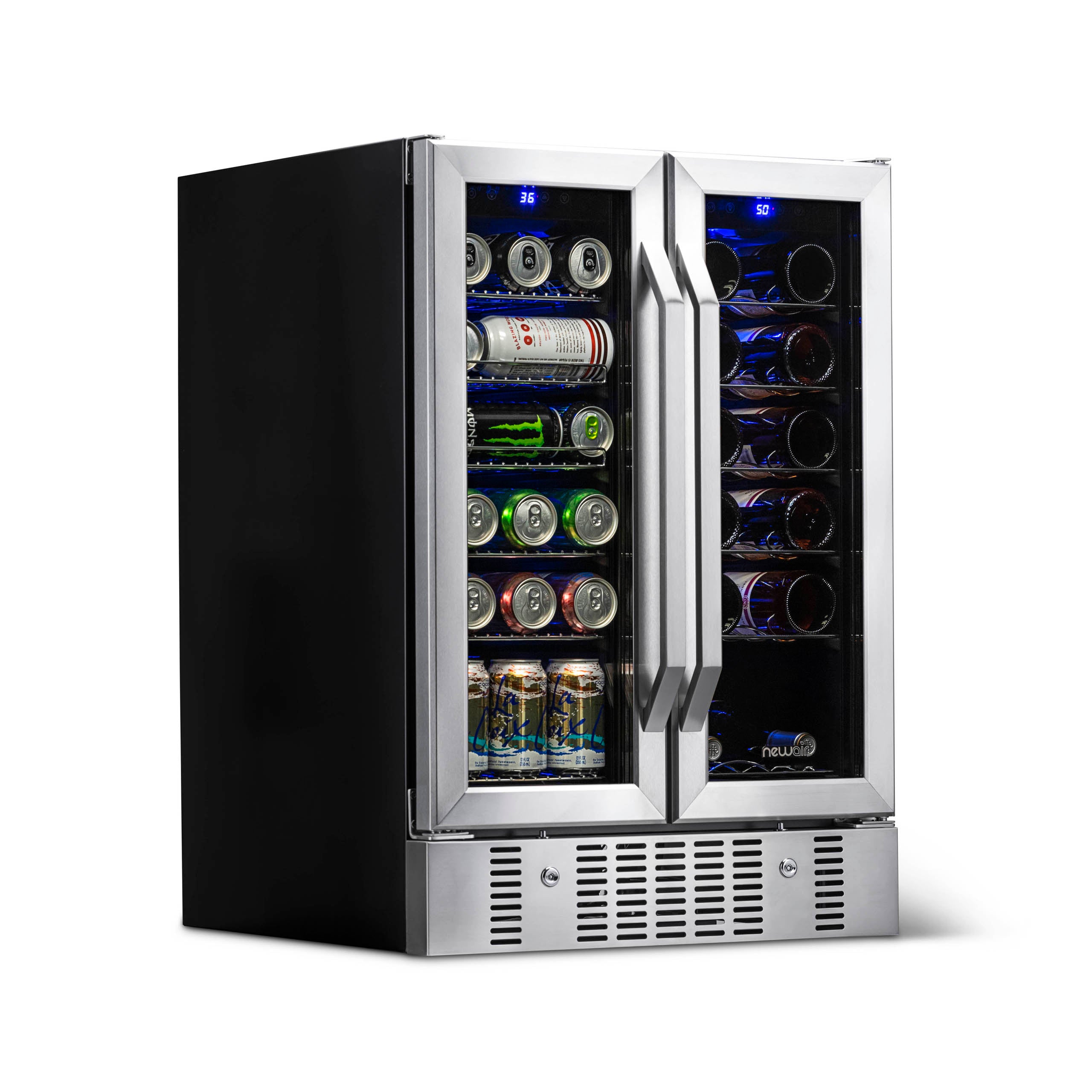 Koolatron 10-in W 18-Bottle Capacity Black Dual Zone Cooling Freestanding Wine  Cooler in the Wine Coolers department at