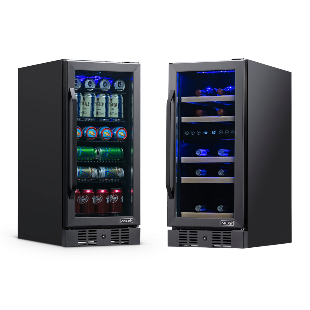 NewAir 19 in. 126 (12 oz) Can Freestanding Beverage Cooler Fridge