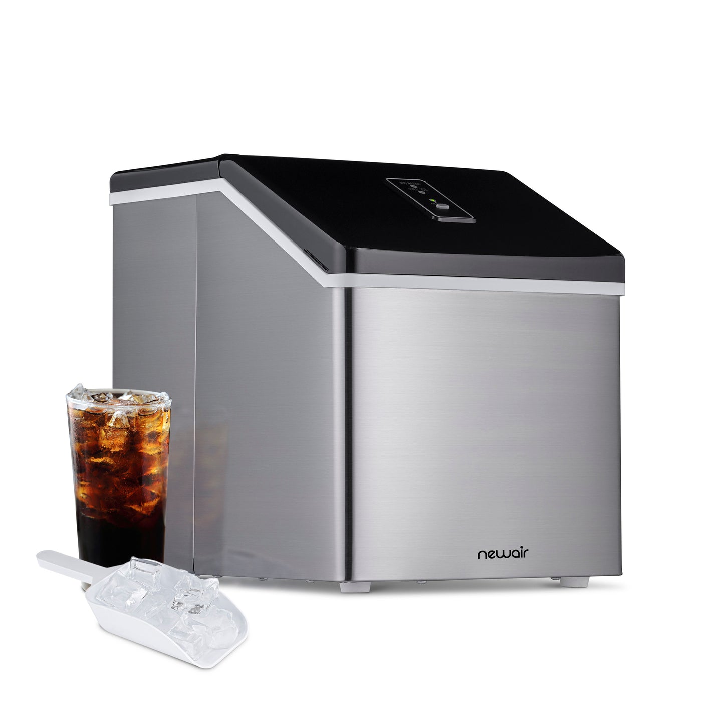 Newair® Countertop Ice Maker. Clear Ice, 40 lbs/day - Stainless Steel