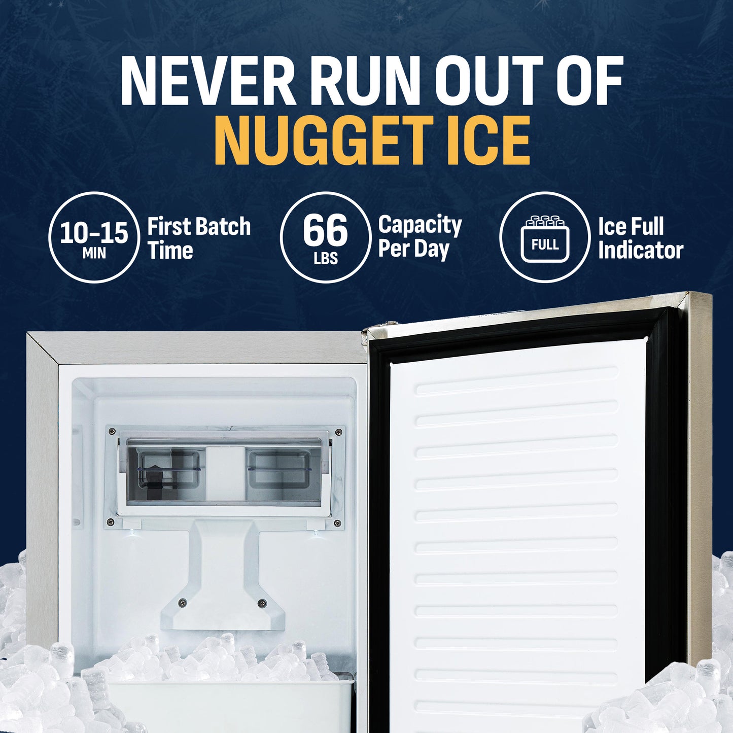 Newair 15” Undercounter Nugget Ice Maker