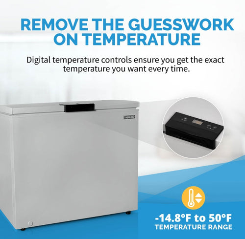 NewAir 5 Cu. ft. Mini Deep Chest Freezer and Refrigerator in Black with Digital Temperature Control, Fast Freeze Mode