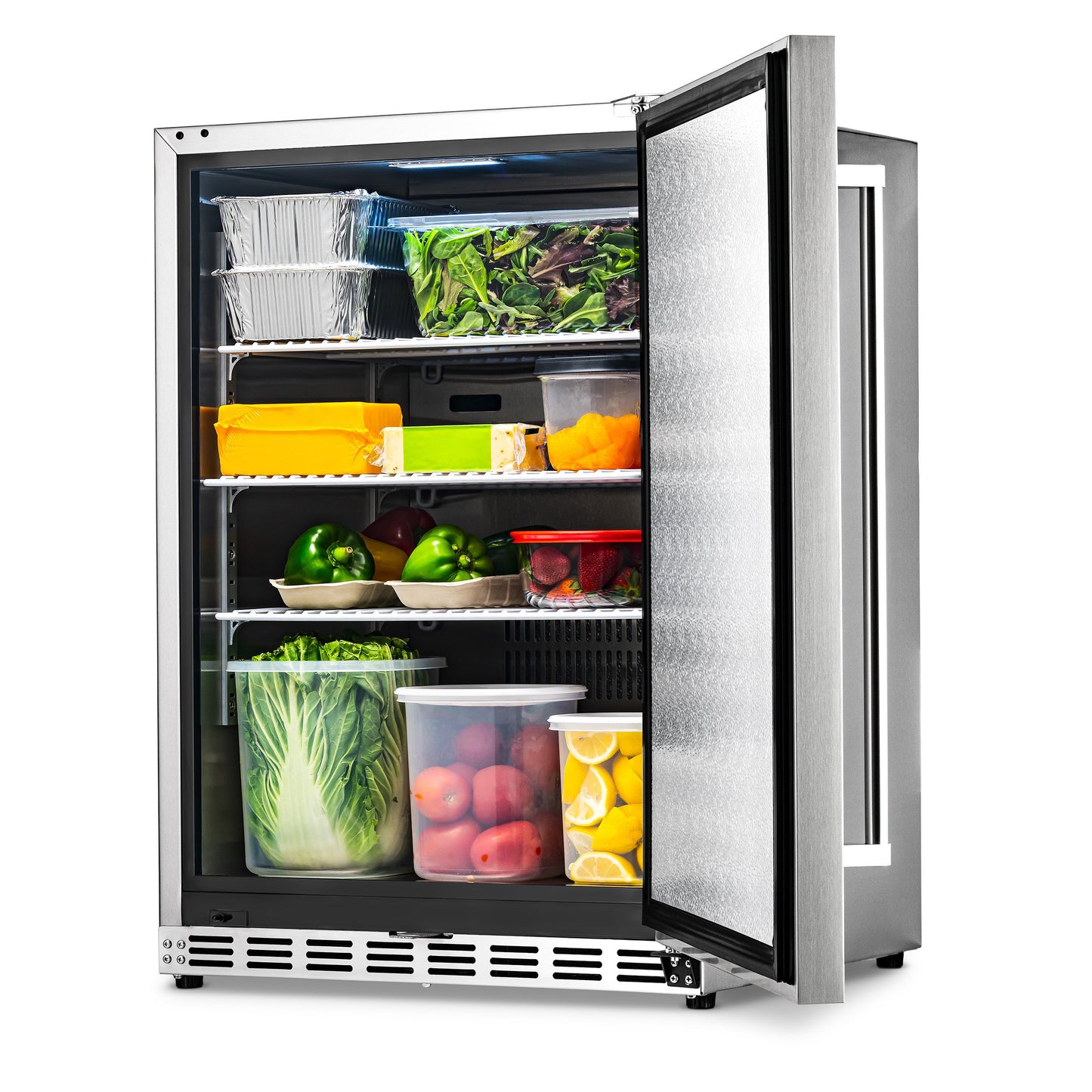 Newair® 24" 5.3 Cu. Ft. Commercial Built-In Stainless Steel Beverage Fridge - 23.6"