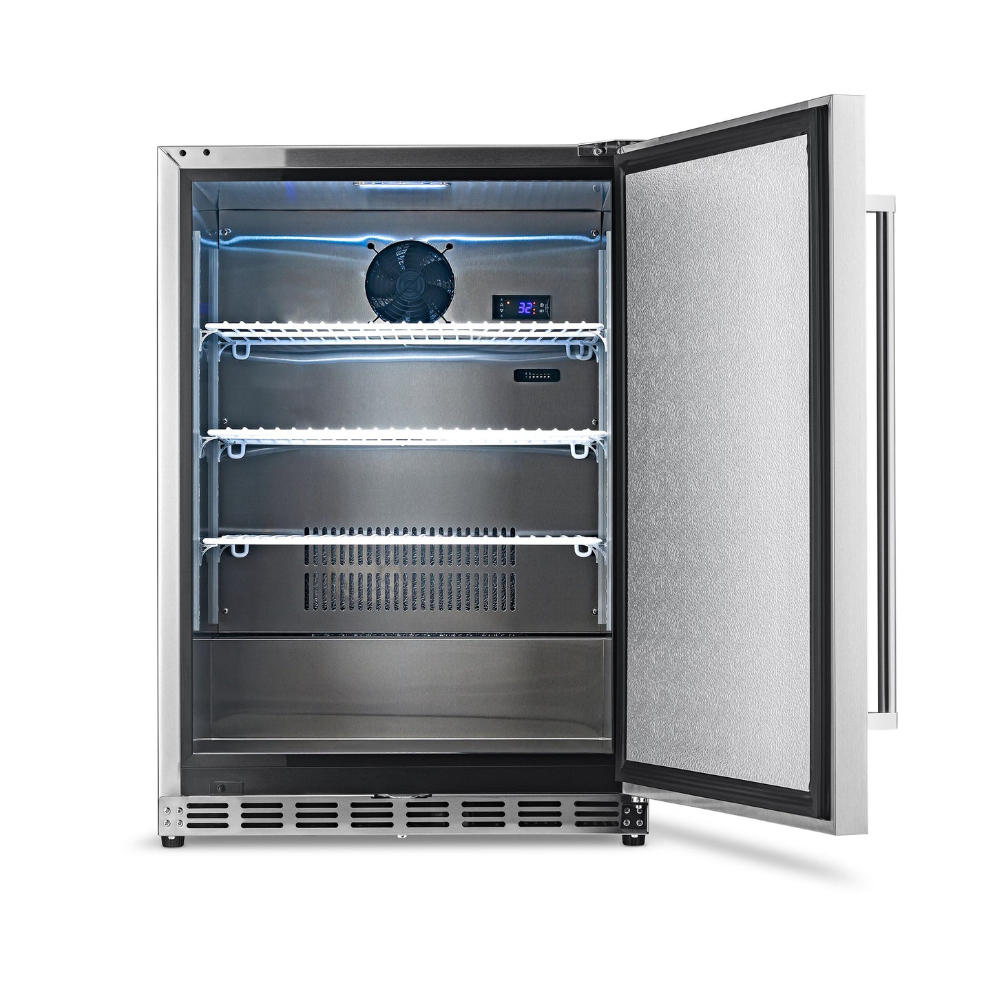 Newair® 24" 5.3 Cu. Ft. Commercial Built-In Stainless Steel Beverage Fridge - 23.6"