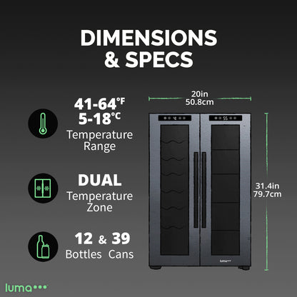 luma-comfort-39-can-12-bottle-freestanding-dual-zone-beverage-fridge-20