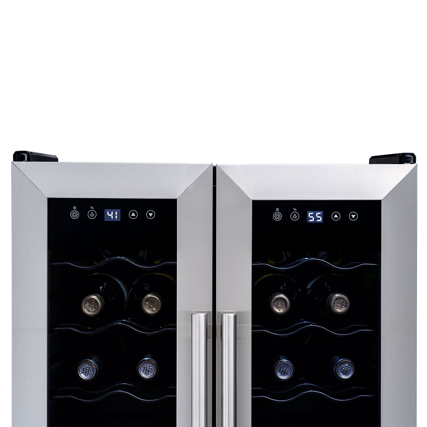 Newair® 24-Bottle 20" Stainless Steel Freestanding Dual Zone Wine Fridge