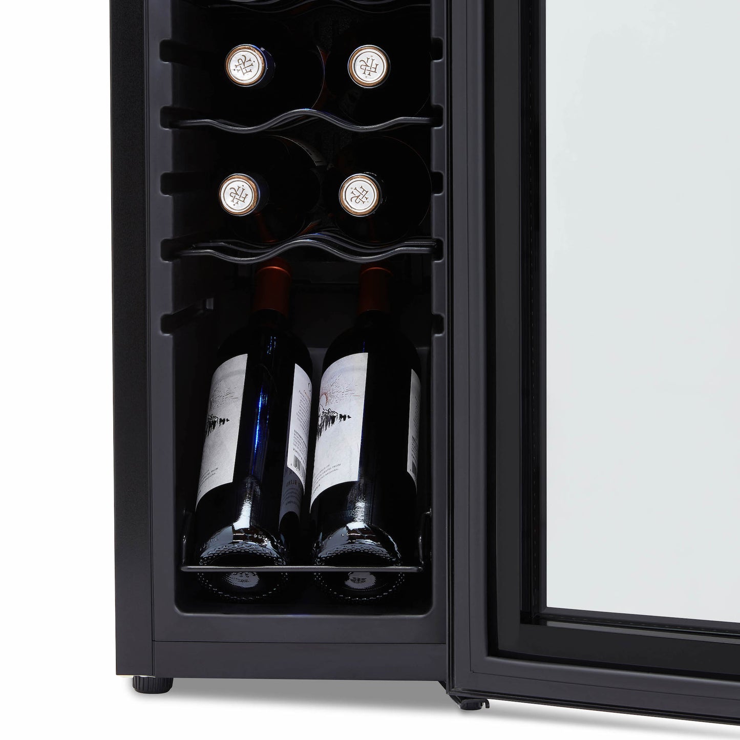 Newair® 12-Bottle 13.6" Black Freestanding Countertop Wine Fridge