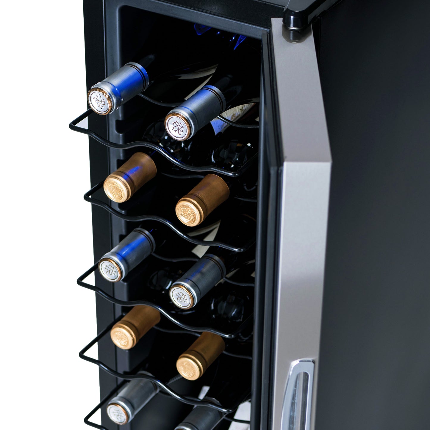 Newair® 12-Bottle 9.9" Stainless Steel Freestanding Wine Fridge