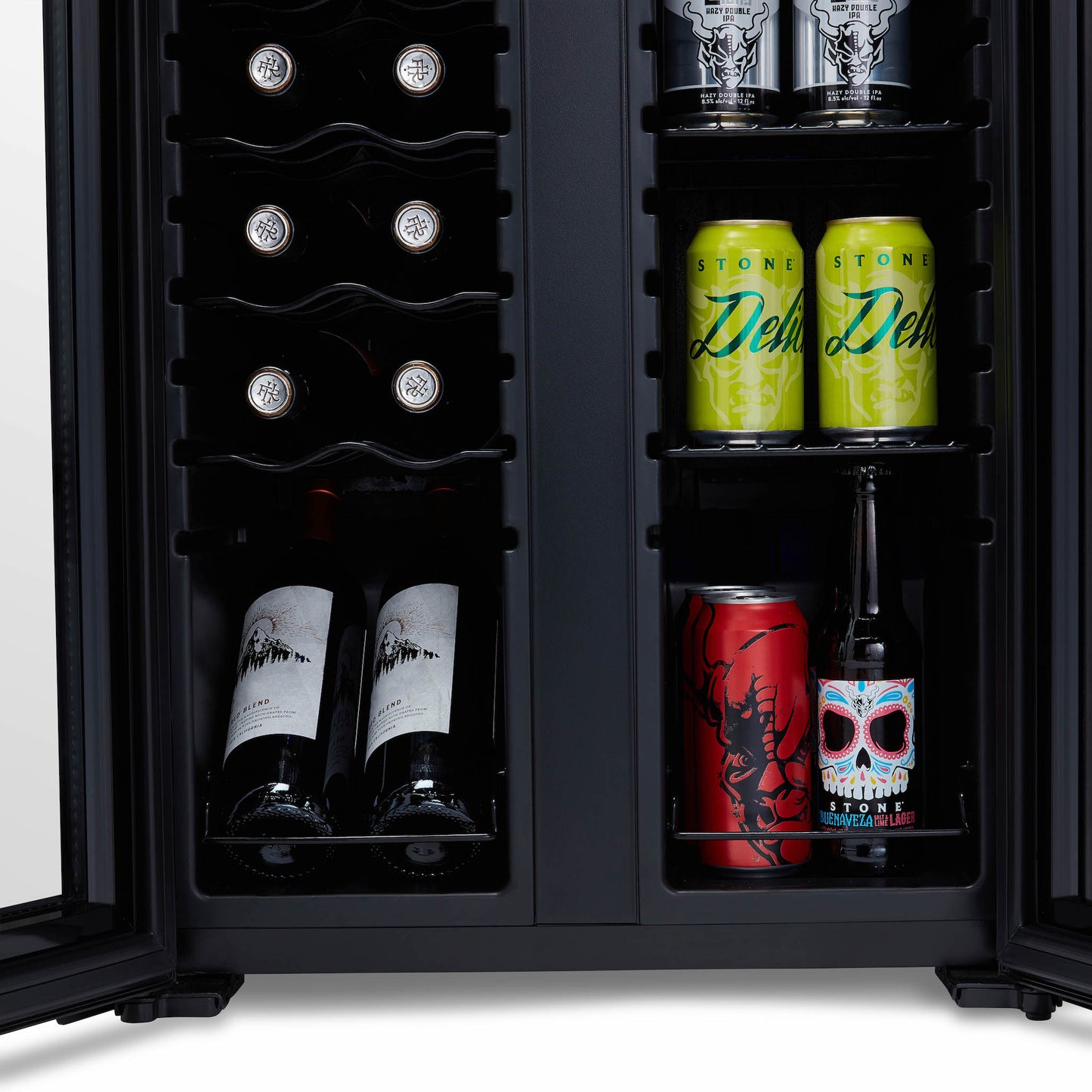 Luma Comfort 39-Can, 12-Bottle Freestanding Dual Zone Beverage Fridge - 20"