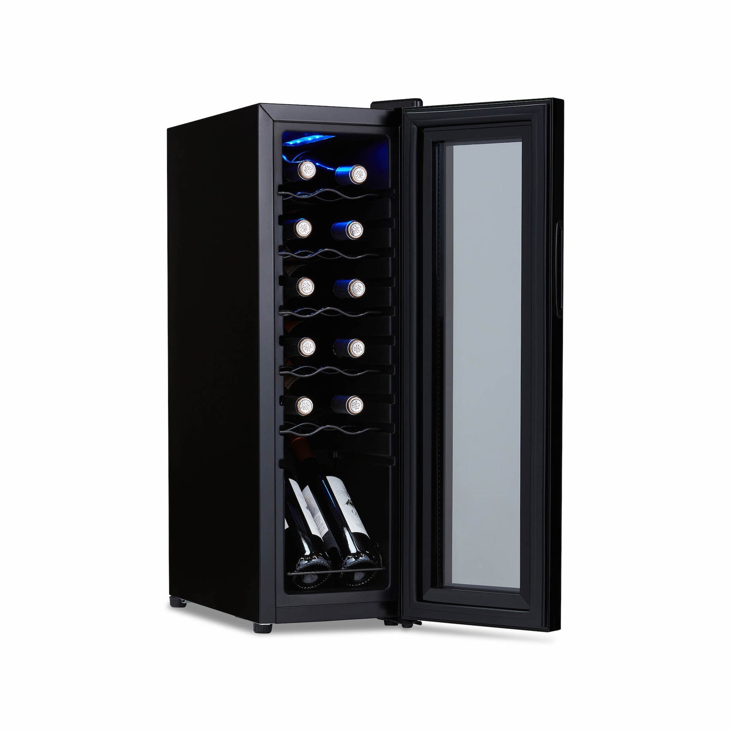 Newair® 12-Bottle 13.6" Black Freestanding Countertop Wine Fridge