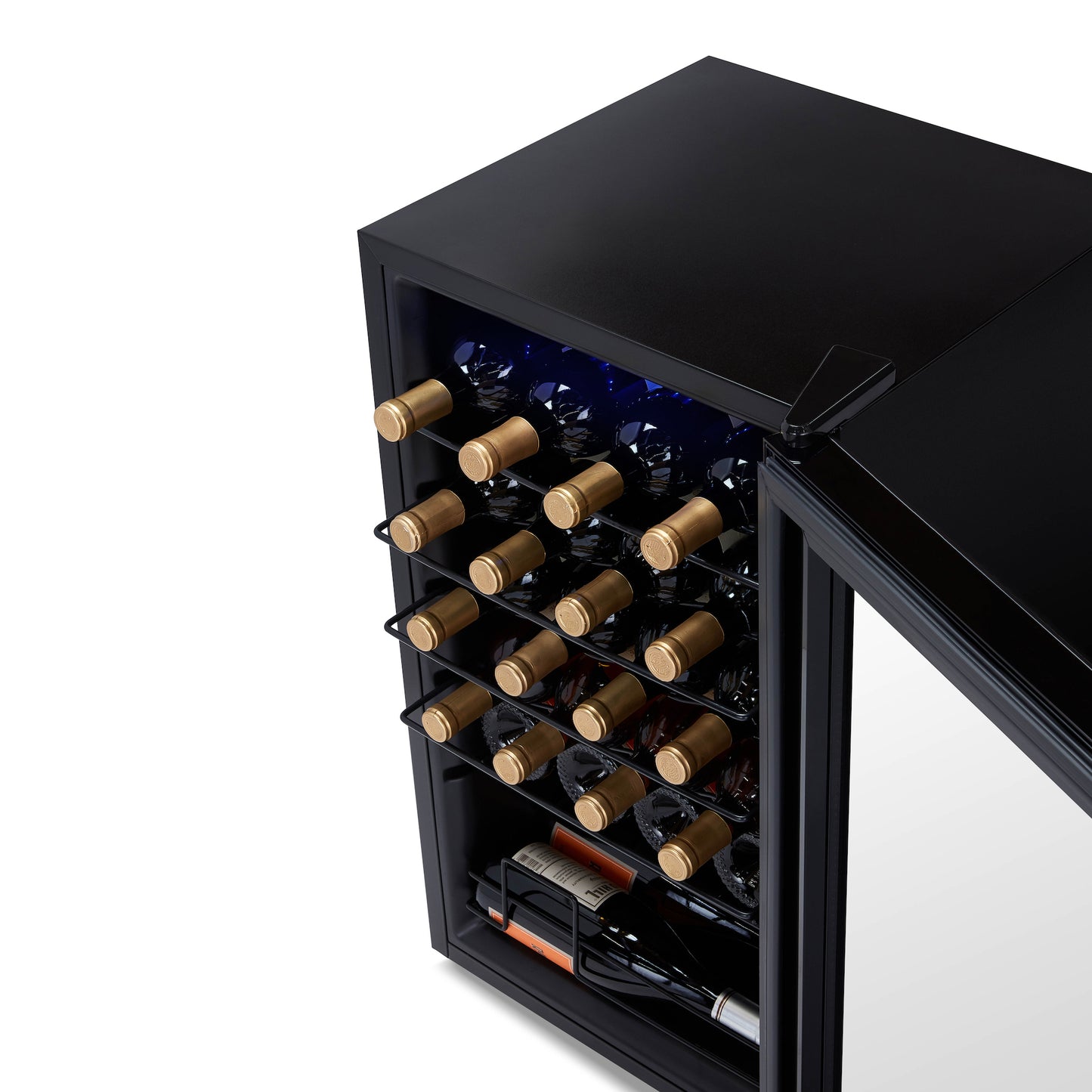 Luma® 24-Bottle 16.9" Black Freestanding Wine Fridge