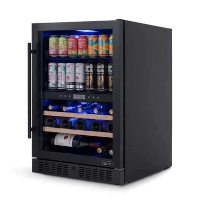 newair®-100-can-24-bottle-built-in-dual-zone-black-beverage-fridge-24