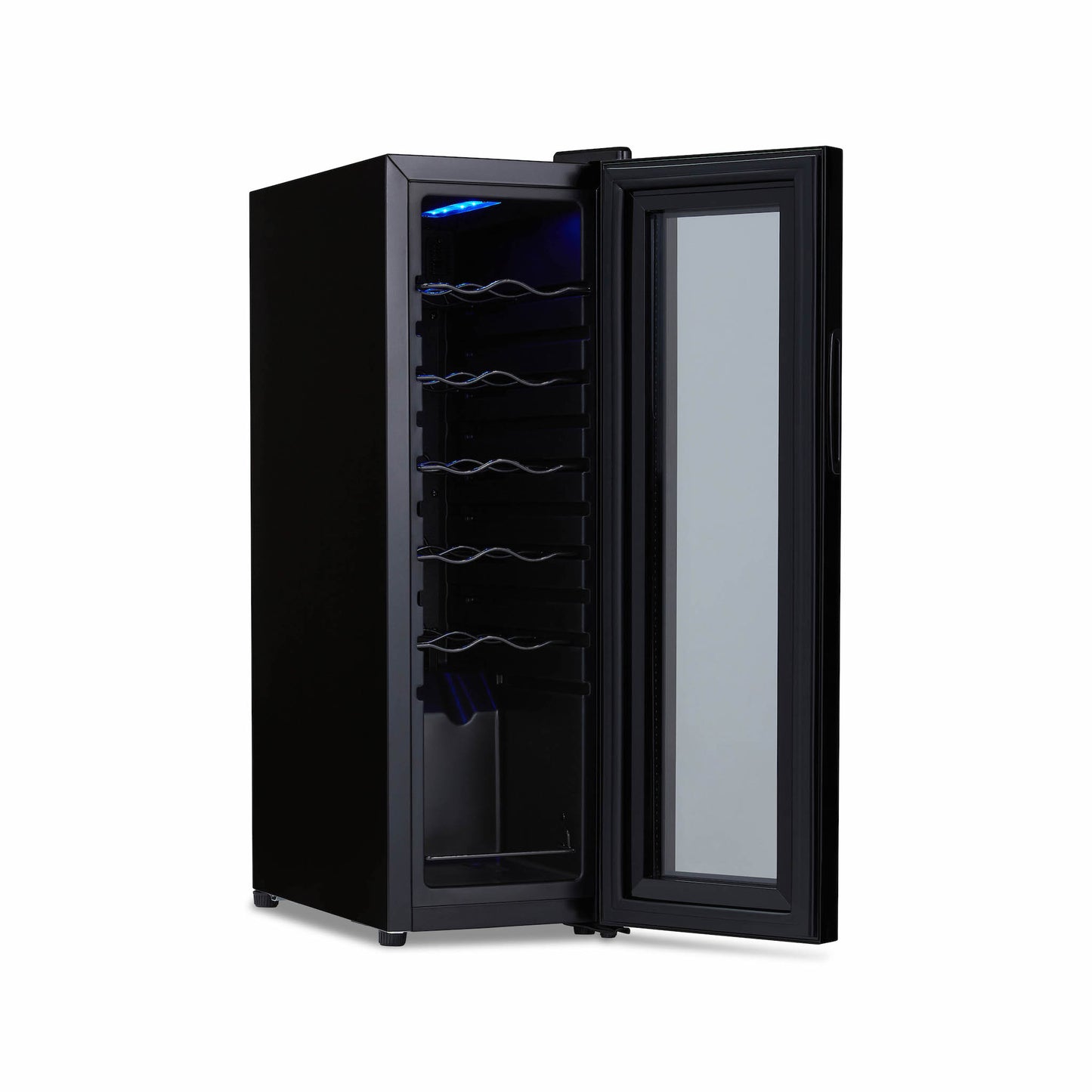 Newair® 12-Bottle 13.6" Black Freestanding Countertop Wine Fridge