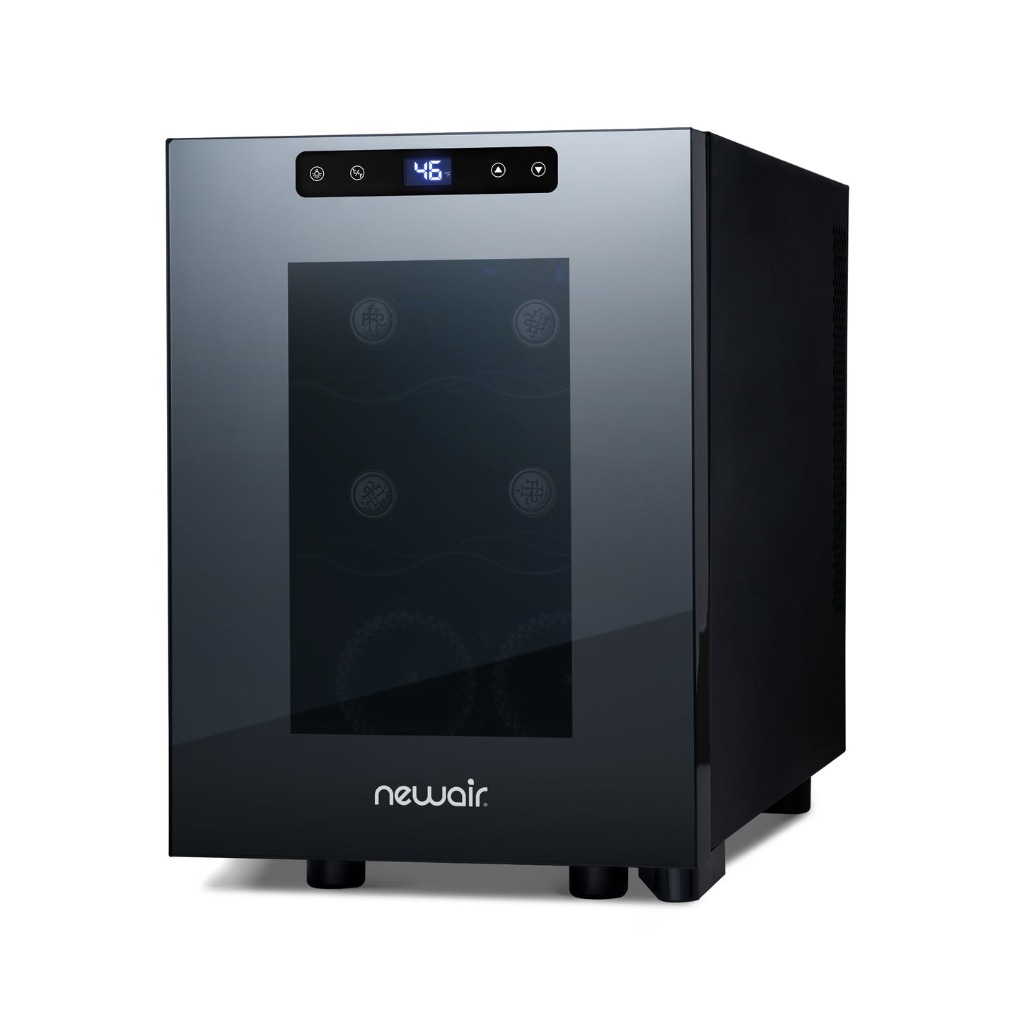 Newair® 6-Bottle 10.2" Black Freestanding Countertop Wine Fridge