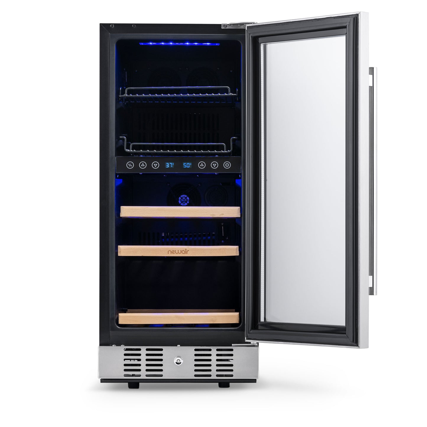 Newair® 48-Can, 9-Bottle Built-in Dual Zone Beverage Fridge - 15"