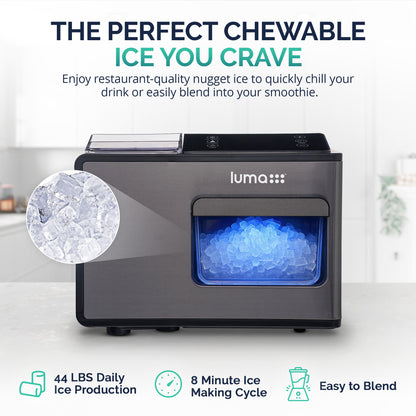 luma®-countertop-ice-maker-nugget-ice-44-lbs-day-black-stainless-steel