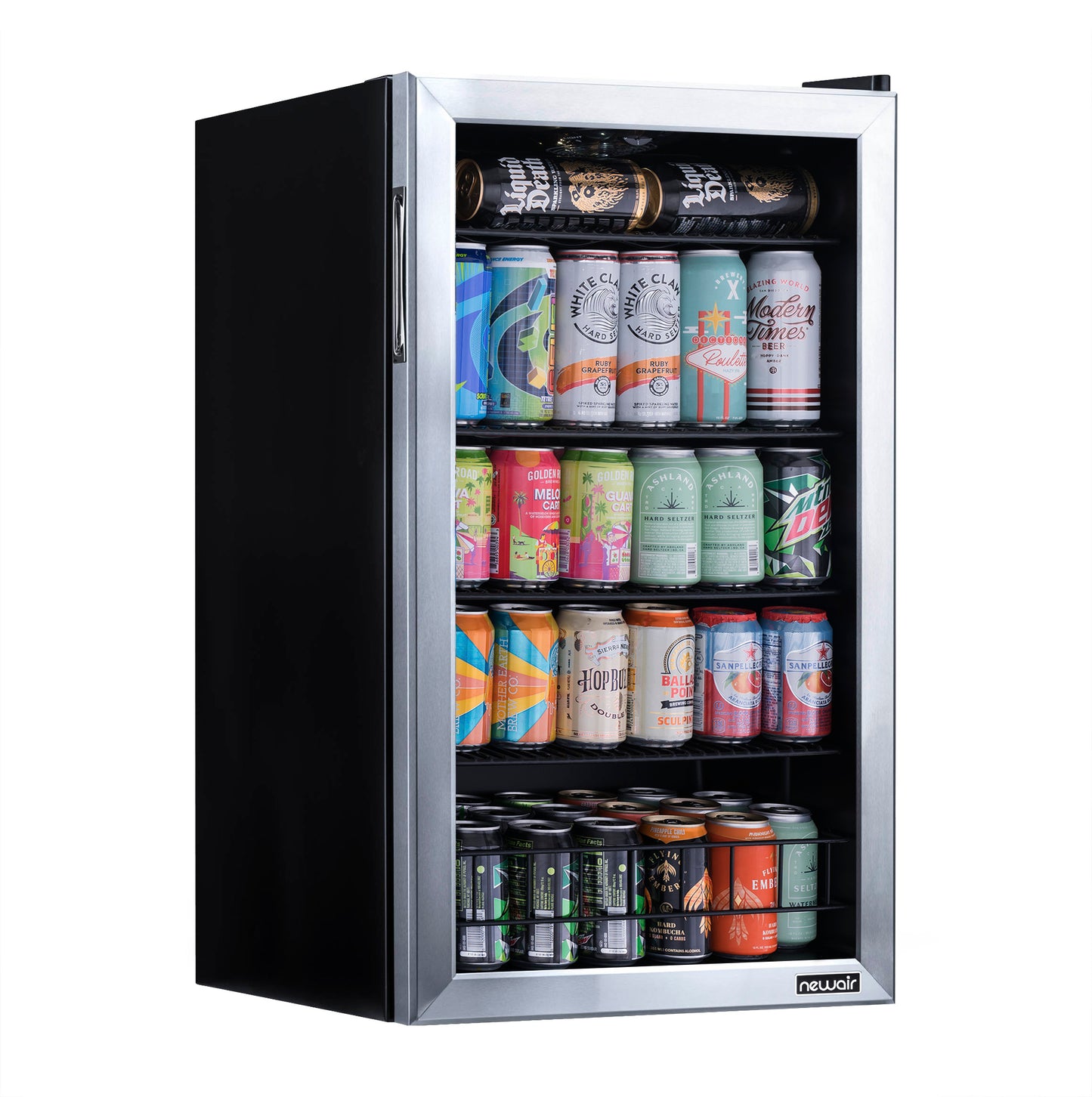 Newair® 126-Can Freestanding Stainless Steel Beverage Fridge - 18.9"