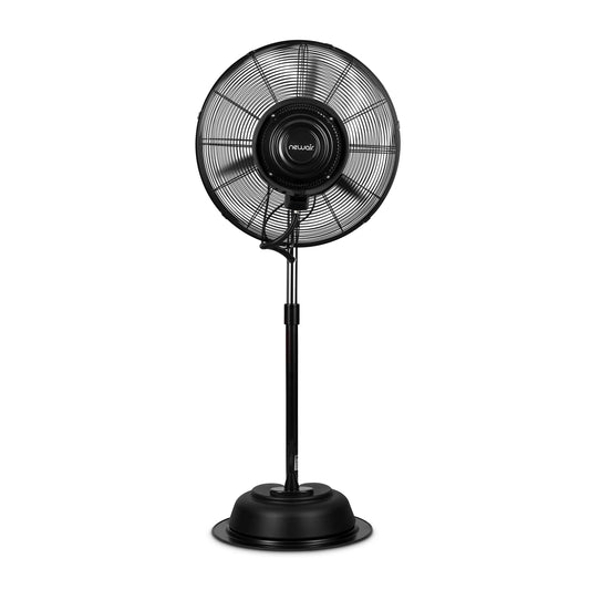 Newair 24” Pedestal Misting Fan with 8700 CFM of Power, Adjustable Mist Settings, Water Tank and 3 Fan Speeds, Perfect for the Patio, Back Yard, or Outdoor Dining Space Misting Fans    