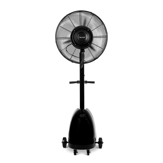 Newair 26” Pedestal Misting Fan with 8700 CFM of Power, Adjustable Mist Settings, Water Tank and 3 Fan Speeds, Perfect for the Patio, Back Yard, or Outdoor Dining Space Misting Fans    