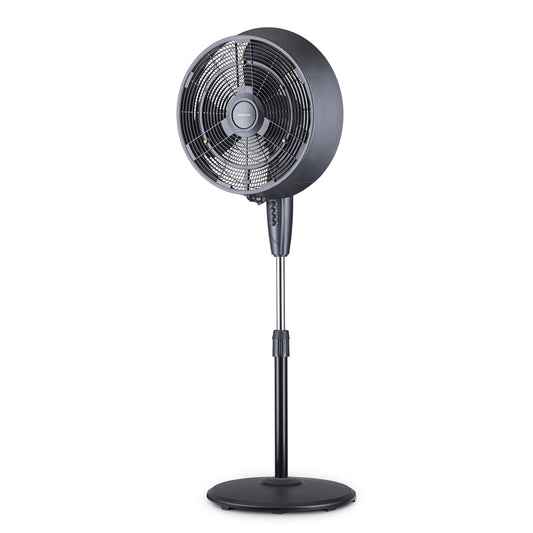 Newair Outdoor Misting Fan and Pedestal Fan in Black, Cools 500 sq. ft. with 3 Fan Speeds and Wide-Angle Oscillation Misting Fans    